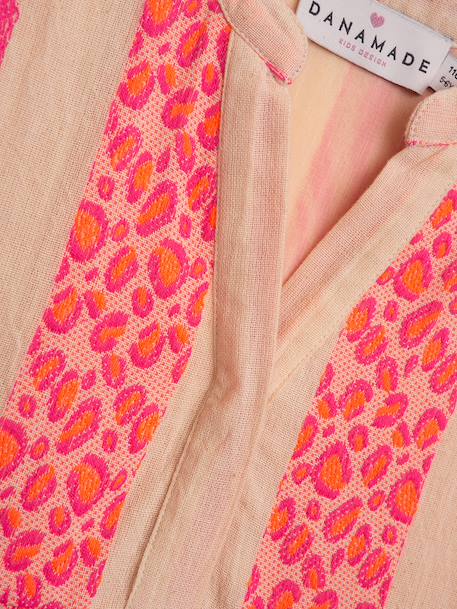 Bohemian graphic motif dress DANAMADE for girl rose 