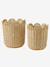 Pack of 2 nesting storage baskets beige 