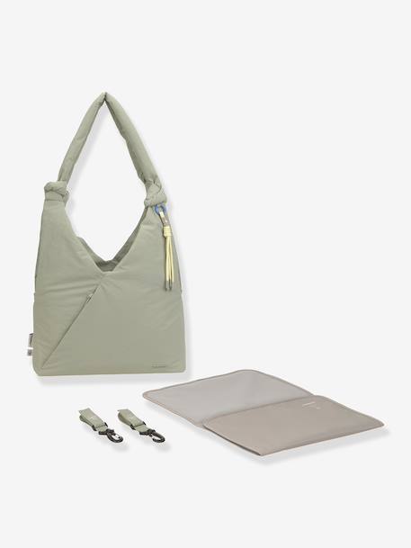 Shoulder changing bag Teya black+green 