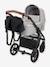 Shoulder changing bag Teya black+green 