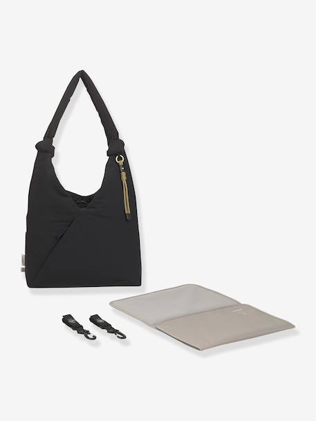 Shoulder changing bag Teya black+green 