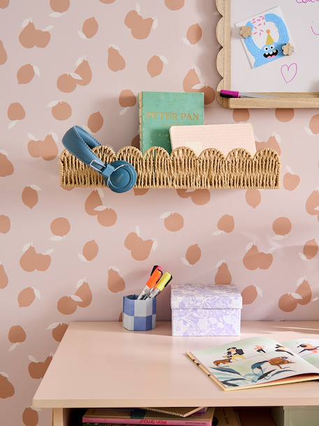 Scalloped paper rope shelf beige 