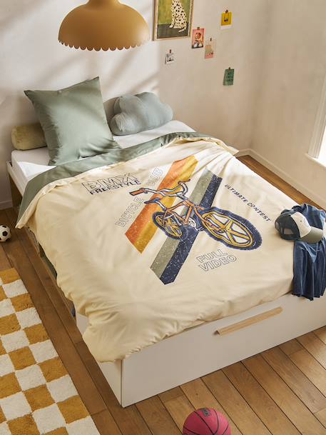 BMX Duvet Cover & Pillowcase Set for Children sandy beige 