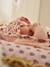 Hooded towel and mitt by LATIKA printed pink 
