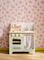 Wooden kitchen with FSC100® wooden accessories ecru+rose+sage green 