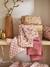 Pack of 3 cotton muslin squares for baby printed pink 