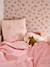 Duvet cover and pillowcase bedding set pale pink 