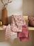Pack of 3 cotton muslin squares for baby printed pink 
