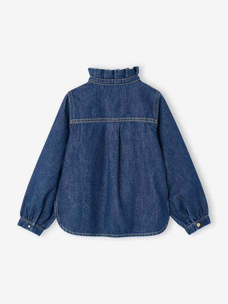 Smock-Style Denim Blouse for Girls, Family Capsule Collection double stone 