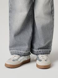 Girls' low-cut leather trainers