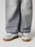 Girls' low-cut leather trainers silver 