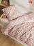 Duvet cover and pillowcase set printed pink 