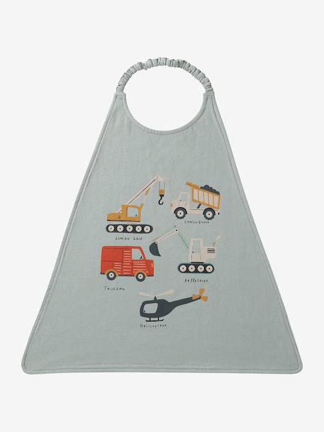 Pack of 3 large bibs for kids aqua green+rose 