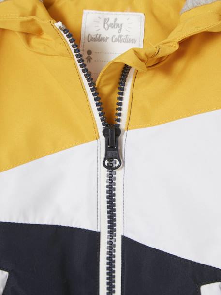Three-tone Windcheater with Hood for Baby Boys Yellow/Print 