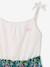 Girls' dress with thin straps navy blue+old rose 