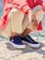 Synthetic trainers with touch 'n' close fastening for children ecru+navy blue 
