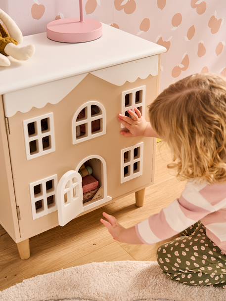 Doll's house bedside table rose 