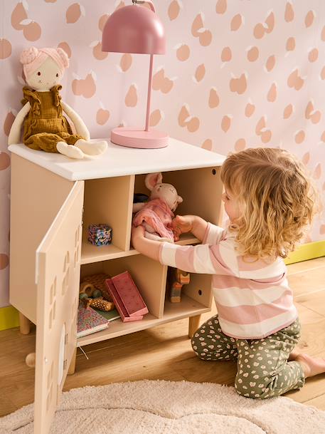 Doll's house bedside table rose 