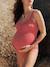 One-piece maternity swimsuit red 