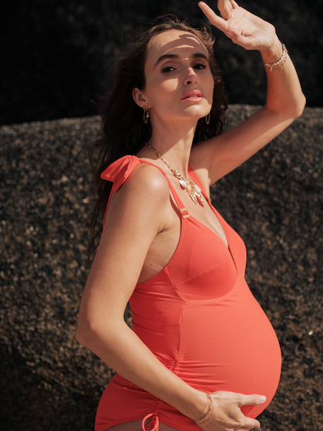 Maternity Swimsuit, Porto Vecchio by CACHE COEUR black+orange 