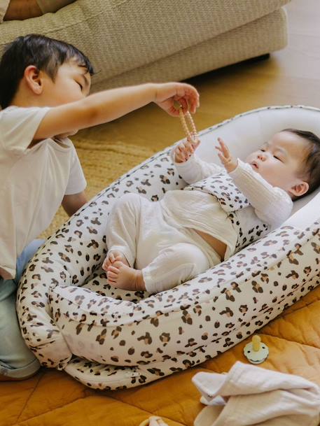 Doomoo Cocoon Progressive Baby Nest, by BABYMOOV grey+printed beige 