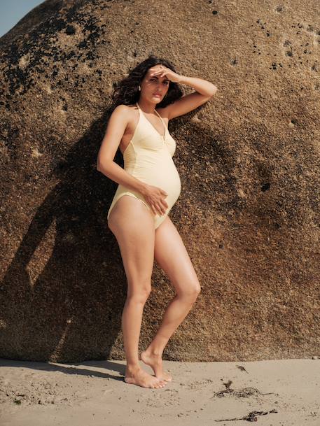 Maternity swimsuit yellow 