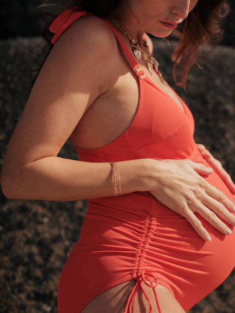 Maternity Swimsuit, Porto Vecchio by CACHE COEUR black+orange 