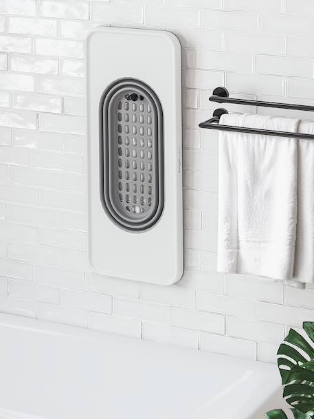 Bath tray with basket white 