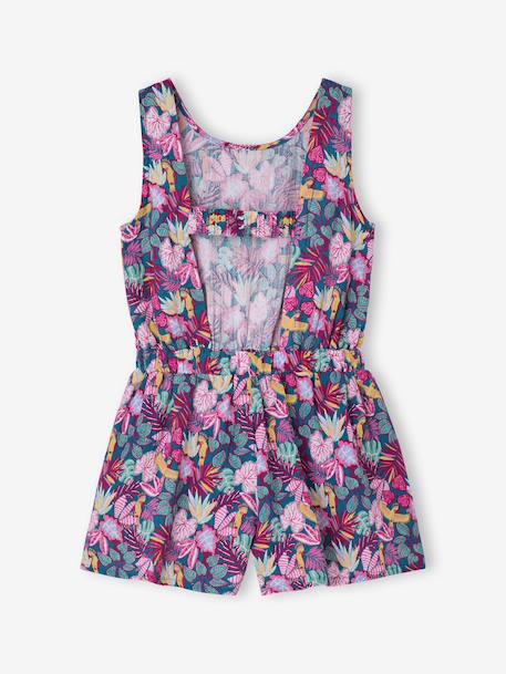 Cotton gauze playsuit for girl green 