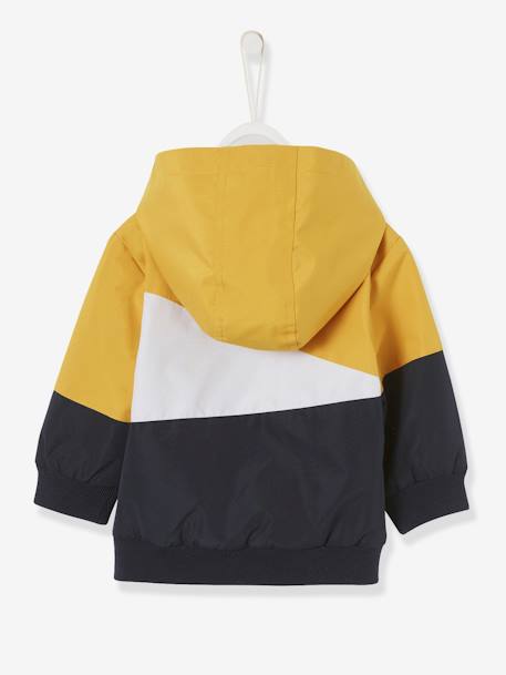 Three-tone Windcheater with Hood for Baby Boys Yellow/Print 