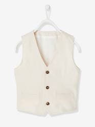 Occasion Wear Cotton/Linen Waistcoat for Boys