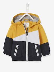 Baby-Outerwear-Three-tone Windcheater with Hood for Baby Boys