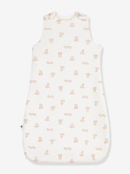 Baby sleeping bag with bear pattern white 
