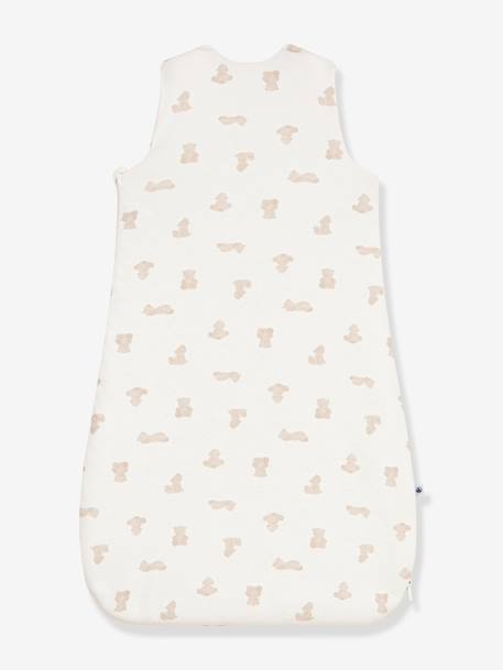Baby sleeping bag with bear pattern white 