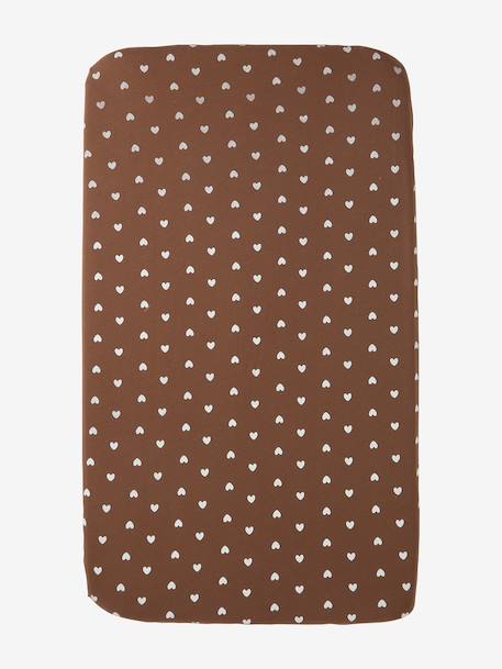 Pack of 2 Covers for Cots & Co-Sleeping Cribs, in Organic Cotton* Dark Blue/Print+printed white+twine+White 