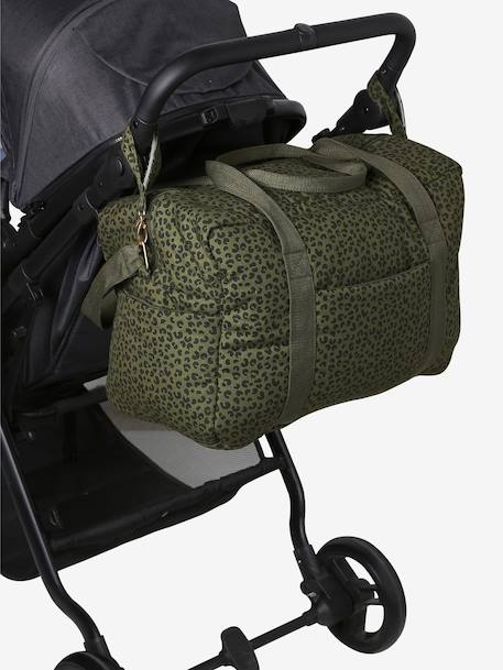 Leopard Changing Bag, Canvas Club khaki+printed beige+twine 