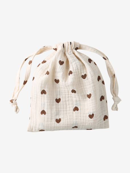 Pack of 6 Washable Wipes printed white+twine+white 