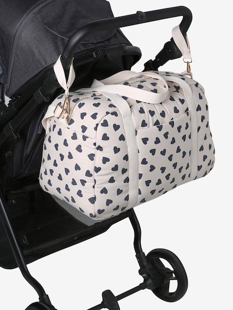 Leopard Changing Bag, Canvas Club printed beige+twine 