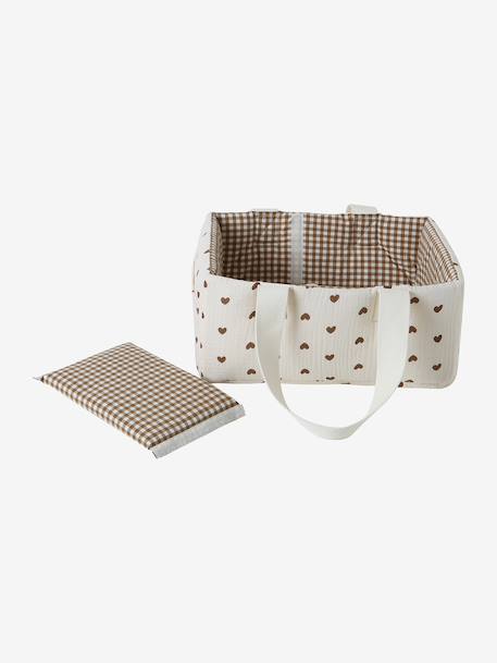 2-compartment storage basket ecru 