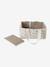 2-compartment storage basket ecru 
