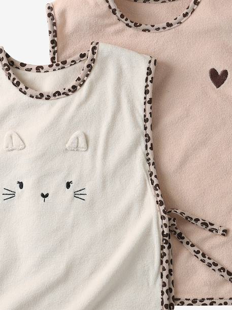 Pack of 2 Lovely Leo apron bibs hazel+sage+twine 