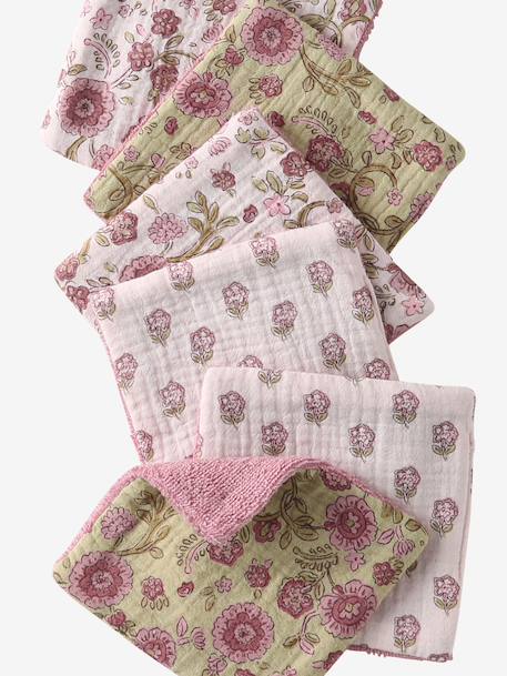 Pack of 6 Washable Wipes printed white+white 