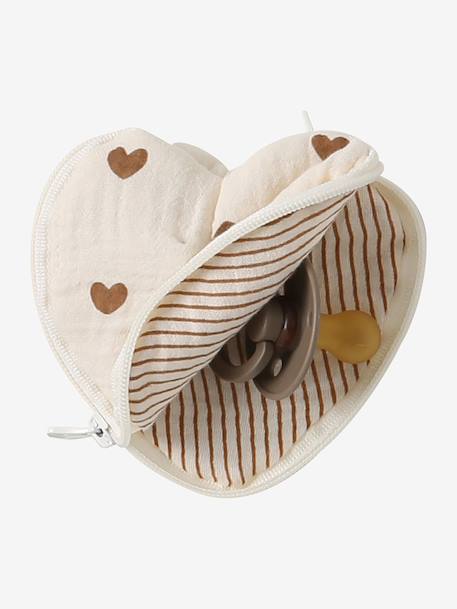 24-hour bag MAMA TEDDY cappuccino+ecru+printed white 