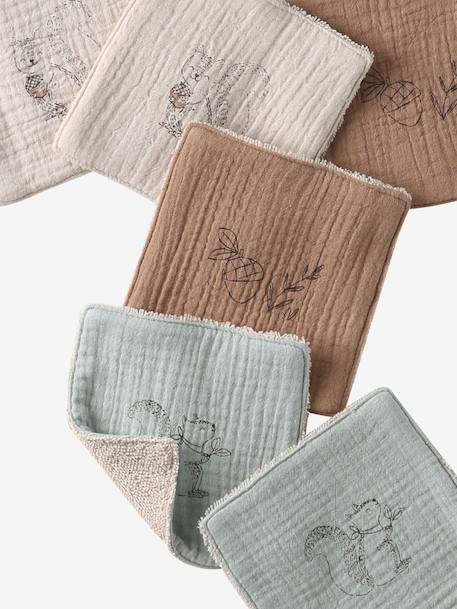 Pack of 6 washable wipes for baby twine 