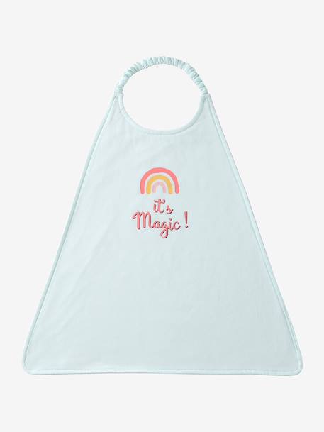 Pack of 3 large bibs for kids aqua green+rose 