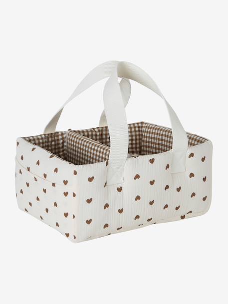 2-compartment storage basket ecru 