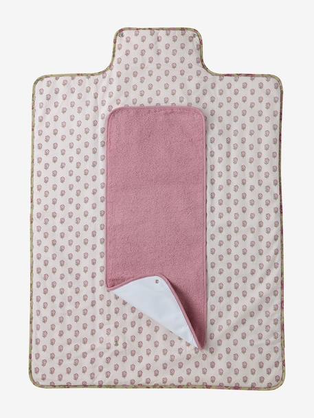 Travel Changing Mat ecru+hazel+printed pink 