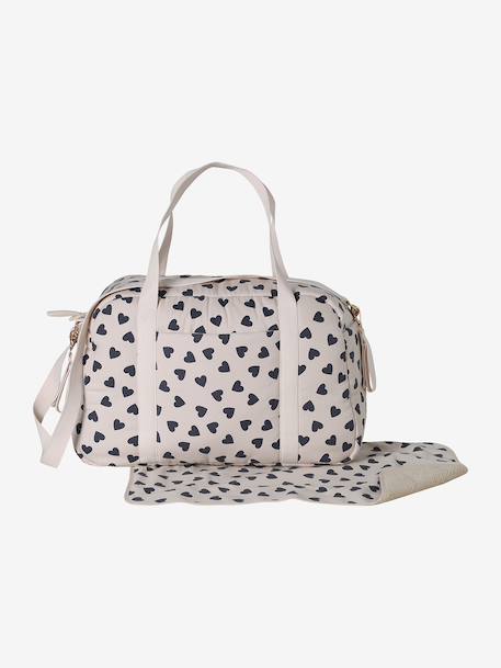 Leopard Changing Bag, Canvas Club printed beige+twine 
