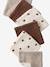 Pack of 6 Washable Wipes printed white+twine+white 