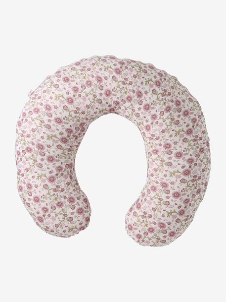 Cover for Feeding Pillow printed beige+printed pink+WHITE LIGHT SOLID 